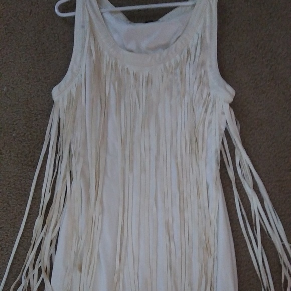 Symphony Dresses & Skirts - White Fringe Bodycon Dress